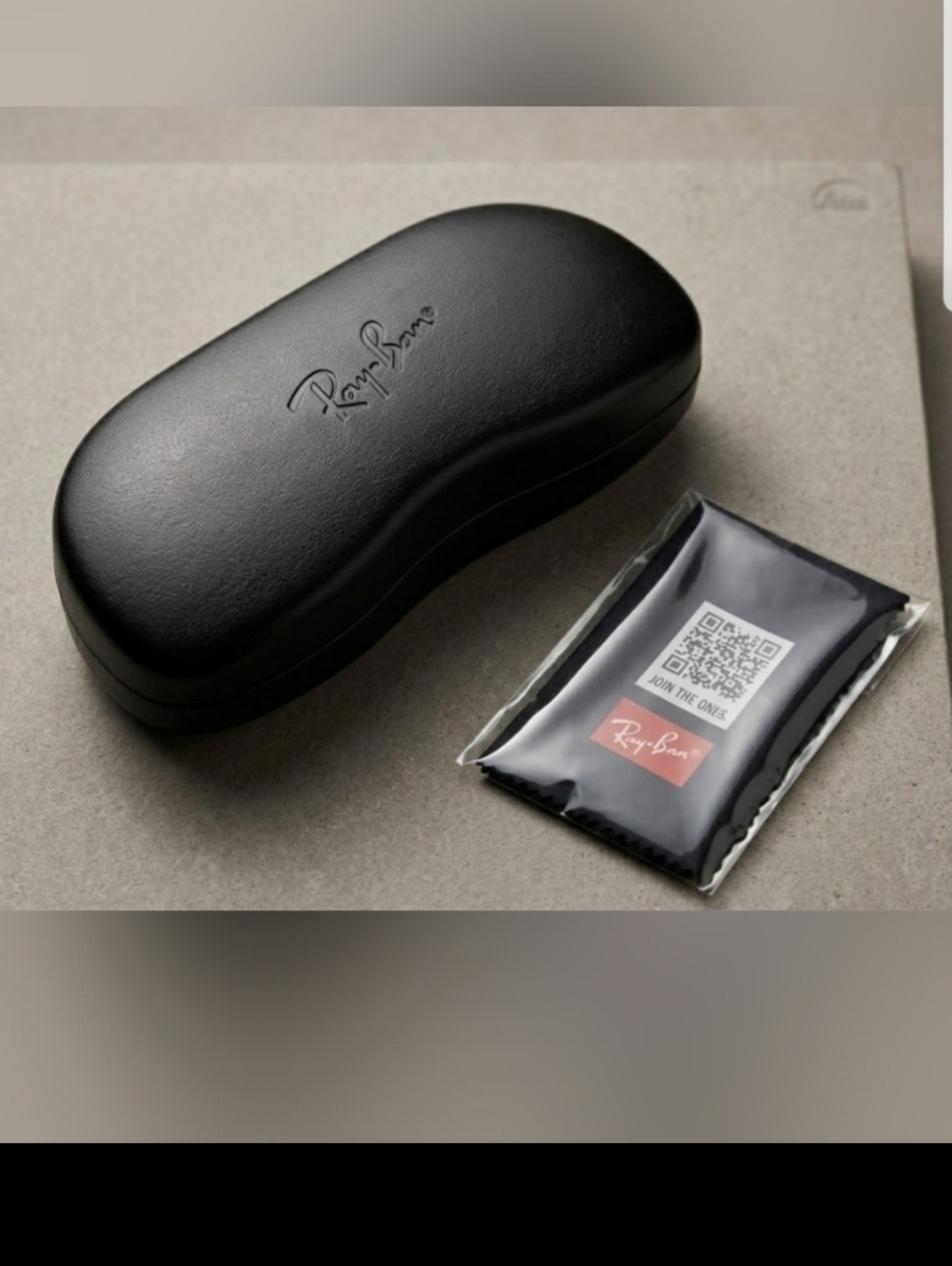 NEW! Ray-Ban Black Leather Authentic Sunglasses Case